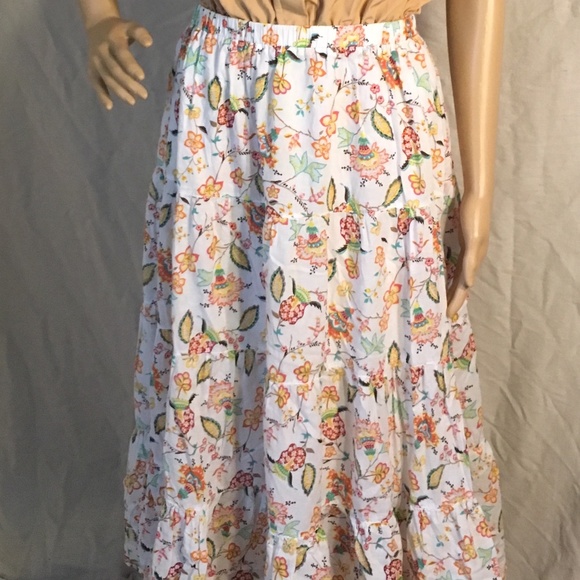 Le Redoute creations Dresses & Skirts - Tiered midi floral skirt w/white underskirt 1XL